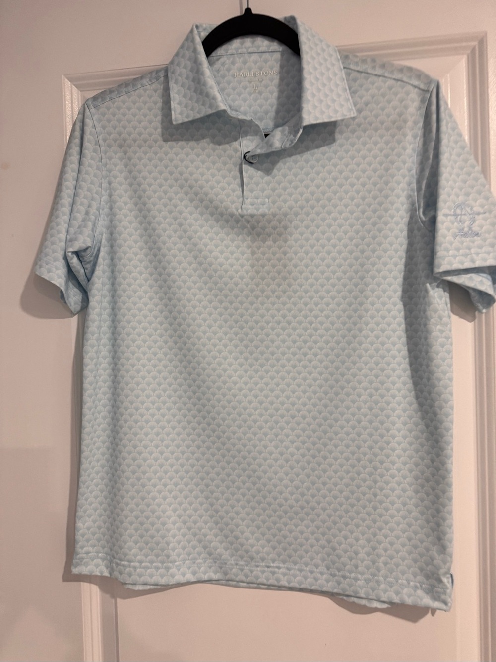 Harlestons Golf Kids Fit Light Blue Polo Shirt